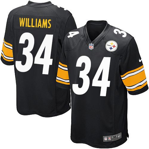 Men's Game DeAngelo Williams Nike Jersey Black Home - #34 NFL Pittsburgh Steelers